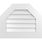 Ekena Millwork Octagonal Top Surface Mount PVC Gable Vent w/ 3-1/2"W x 1"P Standard Frame, 24"W x 20"H GVPOT24X2001SN - alternate 1